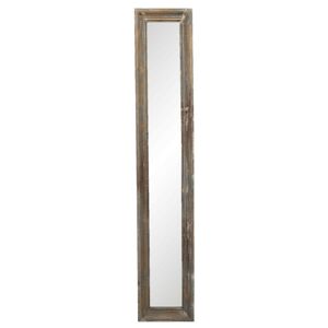 Nástěnné zrcadlo v dřevěném rámu s patinou Narcisse - 23*4*128 cm