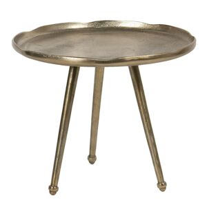 Odkládací stolek zlatý s vlnitým okrajem Chrestien – Ø 70*50 cm