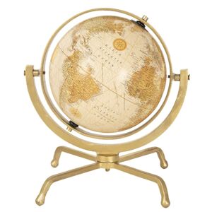 Otočný dekorační globus se zlatým podstavcem Morgause - Ø 29*31 cm
