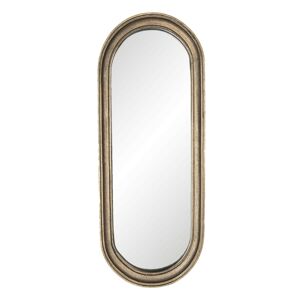 Oválné nástěnné zrcadlo s hnědým rámem Ann - 15*2*41 cm