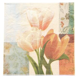 Papírové ubrousky tulipány - 33*33 cm (20)