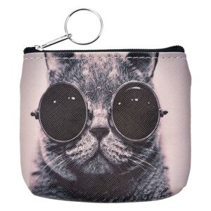 Peněženka s kočkou v brýlích - 10*8 cm