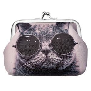 Peněženka s kočkou v brýlích - 8*12 cm