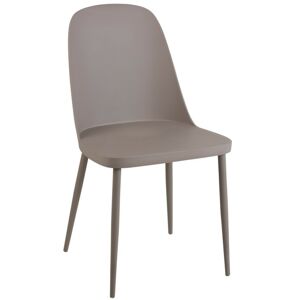 Plastová šedá jídelní židle Leo - 54*46*80 cm