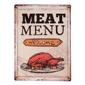Plechová cedule Meat menu - 30*40 cm