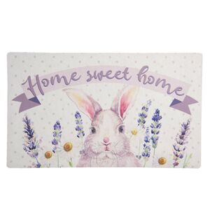 Podlahová rohožka s králíkem Home sweet - 74*44 cm