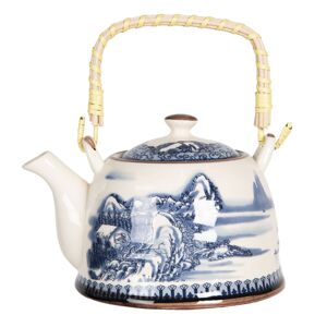 Porcelánová konvice na čaj s motivem hor - 18*14*12 cm / 0,8L