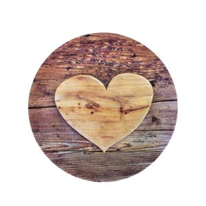 Porcelánový jídelní talíř s motivem srdce Wooden heart -  Ø 27*3cm