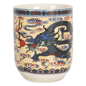 Porcelánový kalíšek na čaj s drakem - ∅ 6*8 cm / 0,1L