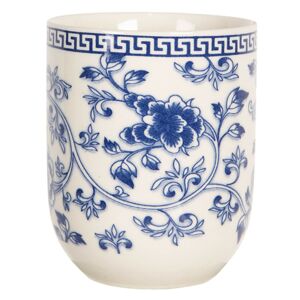 Porcelánový kalíšek na čaj s modrými květy - ∅ 6*8 cm / 0,1L