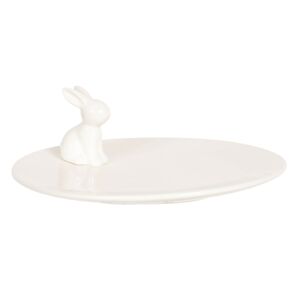 Držák na vajíčko v bílé barvě  - Ø 6*9 cm Clayre & Eef