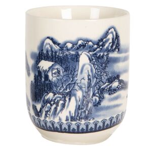Porcelánový kalíšek na čaj s motivem hor - ∅ 6*8 cm / 0,1L