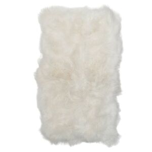 Přehoz přes postel bílá ovčí kůže z Islandské ovce - 210*200*5cm
