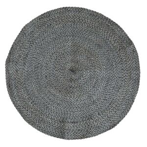 Přírodně - černý kulatý jutový koberec Bunio - Ø 120 cm Chic Antique