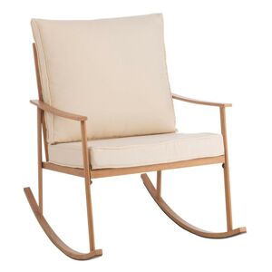Přírodně-béžové kovové houpací křeslo Chair Pallo Swing - 64*93*80 cm J-Line by Jolipa