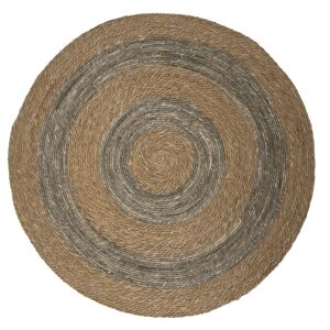 Přírodně-hnědý kulatý koberec z mořské trávy Mais - Ø 120 cm Clayre & Eef