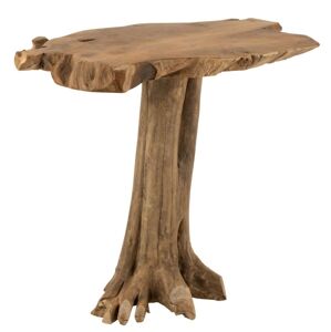 Přírodní odkládací stůl z teakového dřeva na kmeni Root teak - 107*78*105cm J-Line by Jolipa
