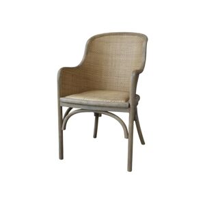 Přírodní ratanová židle s opěrkami Old French chair - 56*56*91 cm  Chic Antique