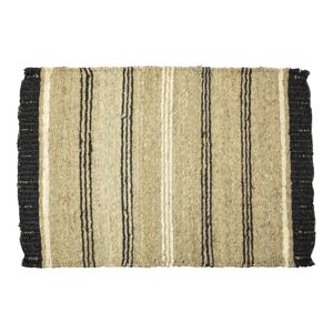 Pruhovaný přírodně-černý koberec z mořské trávy - 60*90*0,3cm