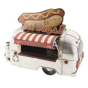 Retro kovový model karavanu Hot Dogs - 24*14*19 cm