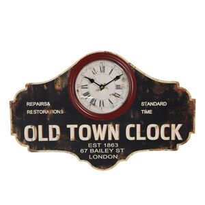 Retro nástěnné hodiny Old Town Clock - 50*3*33 cm / 1*AA