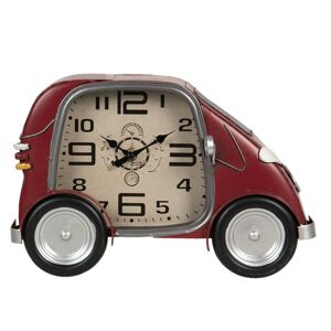 Retro nástěnné hodiny v designu červeného auta - 33*9*21 cm / 1*AA