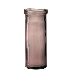 Růžová skleněná úzká váza Virginie - Ø 11*29 cm