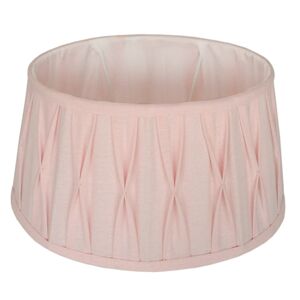Růžové oválné plisované stínidlo Riva pink - 38*31,5*24 cm / E27