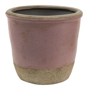 Růžovo-béžový keramický obal na květináč Pinae XL - Ø 19*19 cm Clayre & Eef