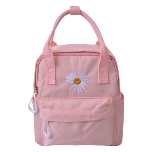Růžový batoh s květinou - 21*9*23 cm Clayre & Eef