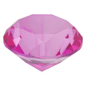 Růžový dekorační skleněný Krystal- 3 cm