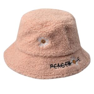 Růžový dětský zimní klobouk s květinou  Clayre & Eef