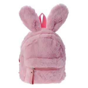 Růžový plyšový batoh Verney - 21*11*23 cm