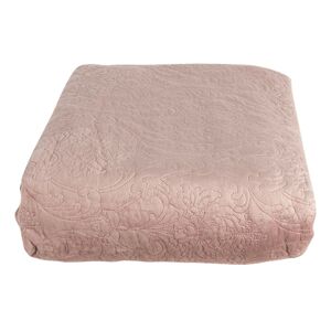 Růžový přehoz na postel s 2 povlaky na polštář Aurore - 180*260/ (2) 40*40 cm