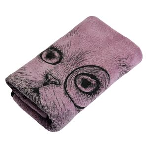 Fialový ručník Cat - 35*75 cm
