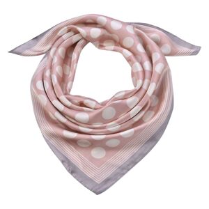 Růžový šátek Michele s bílými puntíky- 70*70 cm