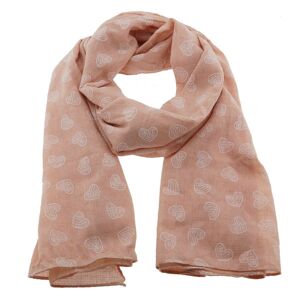 Růžový šátek se srdíčky - 70*180 cm