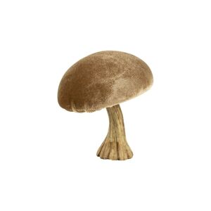 Sametová dekorace béžová houba Mushroom - 10*10*10cm Mars & More