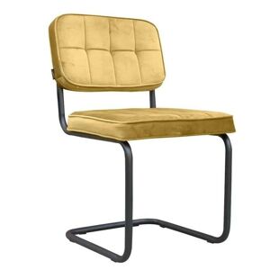 Sametová zlatá jídelní židle Capri - 49*82*57 cm