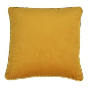 Sametový medově zlatý polštář Golly - 45*45*10cm