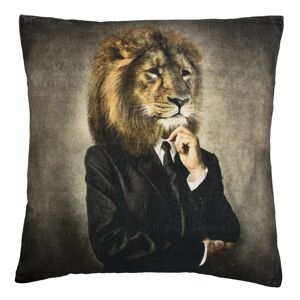 Sametový polštář s dekorem lva - 50*50cm
