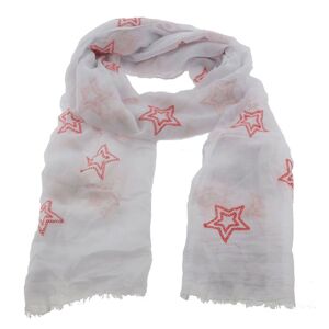 Bílý šátek s hvězdičkami  - 70*180 cm