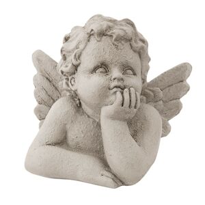 Šedý anděl s patinou - 8*6*7 cm Clayre & Eef