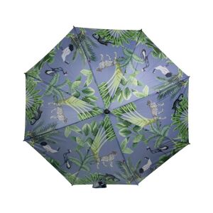 Šedý deštník s motivem džungle Jungle grey - 105*105*88cm