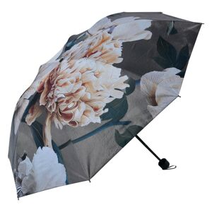 Zelený skládací deštník do kabelky s květy - Ø 95*110 cm Clayre & Eef