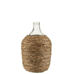 Skleněná váza omotaná pleteným rákosem Marcellin – ∅ 25*40 cm
