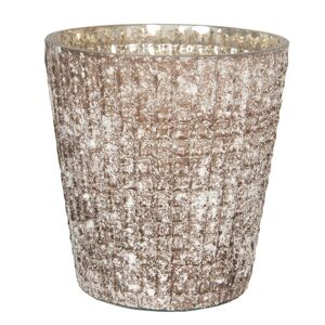 Zlatý plastový dekorativní talíř s květinami - Ø 33*2 cm Clayre & Eef