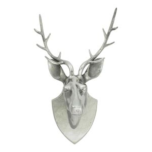 Sříbrná nástěnná dekorace hlava jelena- 50*24*33cm