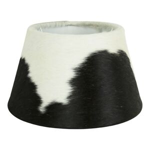 Stínidlo lampy z kravské kůže černá/ bílá - Ø 30*18,5cm