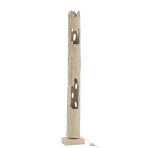 Stojací dřevěná lampa Paulownia Holes 3 -  25*17 *163cm